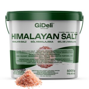 GiDeli Himalaya Salz grob rosa Naturbelassen 5 kg für Küche und Bäder - Dekoration und Salt Range Pakistan