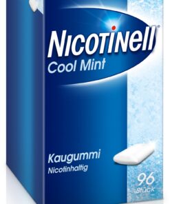 Nicotinell Kaugummi 2 mg Cool Mint für Raucherentwöhnung und Rauchstopp im Cool Mint Geschmack, 96 Stück: sofortige Entz