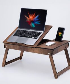 Vigo Wood Laptoptisch für Bett und Arbeiten | Vigo Verstellbarer Laptop-Ständer aus Holz | Vigo Ergonomisches Holzlapto