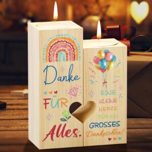 Blumuze Dankeschön Geschenke Kerzenständer Erzieherin Lehrerin Rentnerin,Abschiedsgeschenk Für Lehrerin Danke Geschenke