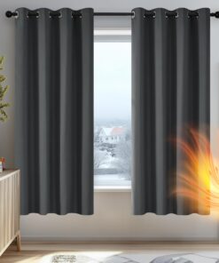 Deconovo Blickdicht Verdunklungsvorhänge für Wohnzimmer 2er Set H175 x B140 cm OEKO-TEX Standard 100 Global Recycled Sta