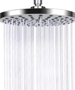 AiQInu 8 Zoll Wassersparender Runder Duschkopf für Energiewirtschaftliche Häuser mit Anti-Kalk-Düsen