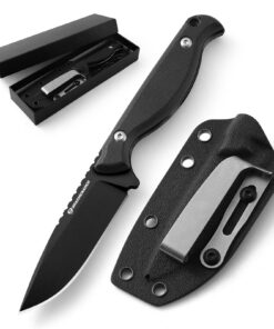 Feststehendes Gürtelmesser GT3 für Outdoor-Activitäten mit Full Tang und Micarta Griff |Survival Messer GT3 Klein in Vo