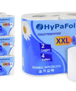 Hypafol Toilettenpapier 100% Zellstoff & selbstauflösend I 40 Rollen à 500 Blatt I Klopapier Vorteilspack WC Papier