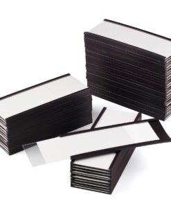 LLPT Magnetische Etikettenhalter für Schule und Büro | Beschreibbare Magnet-Etiketten MH4150 | 50 Stück | 40MM x 100MM