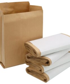 Bio-Kompostbeutel aus Kraftpapier + Kompostierbar + Familienanlagen + 40 Stück + 10 Liter + 20 x 27 cm + Umweltfreundlic