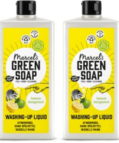 Marcel's Green Soap Spülmittel Zitrone & Bergamotte - Vegan - 97% Biologisch abbaubar - Familienpack 500 ml