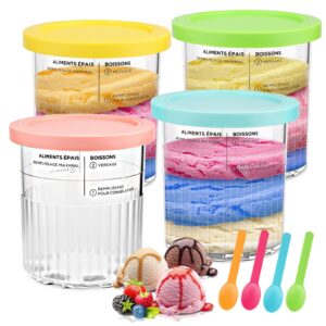Ninja CREAMI Deluxe Behälter Ersatz 4 Stück Auslaufsicher Spülmaschinenfest