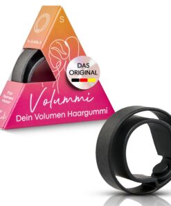 Haargummi Schwarz – Innovativer Zopfgummi für dünnes Haar – Starker Halt & schonend für Haare – Das Original Made in Ger