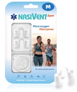 Nasivent Sport Hochwertig Nasendilatator 2x Gr.M Snow White | verbesserte Nasenatmung, innovativer Haltezentralen, hochw