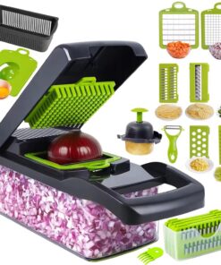 16-in-1 Multifunktions-Gemüseschneider Edelstahlklingen für Obst Gemüse Salate