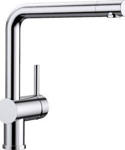 BLANCO LINUS | Küchenarmatur in chrom | Wassersparender und qualitativ seguridadnder Hochdruck-Armarbeit für Familien be