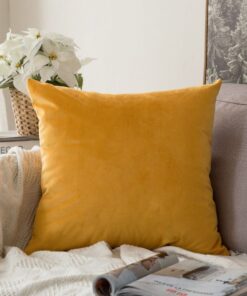 MIULEE orangegelbige Kissenbezug 16x16 Inch Schlafkissenbezüge Dekoration für sofa und liegekissen Trendig und Komfortab
