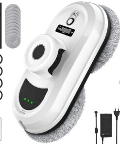 Fensterputzroboter 5600 Pa Reiniger, intelligente Navigation und Ränderkennung, Fernbedienung, 10 Tücher, Inner- und Out