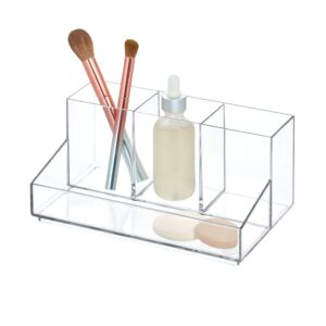 iDesign Kosmetik-Organizer - Polypropylensatte Kunststoff, fürWoman, Baden und Reisen, 4 Fächer, Reisefreundliche Kosmet