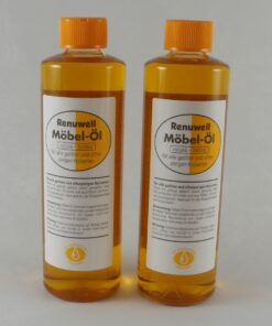 Renuwell Spar-Set Möbel-Öl: Polierendes Öl für Holzmöbel 2x 500 ml