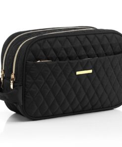 Vlando Kosmetikkoffer Reise Kulturtasche für Frauen Groß mit 3 Fächern, Portable Make Up Tasche mit Kosmetikkoffer Klein