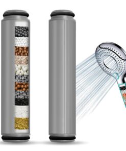 Meko Filter 15 Schichten Ersatzfilter für Handbrause Grau Ø 2,5 CM Filter für Hartes Wasser