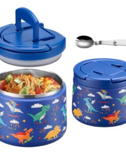 Thermostabilierter Essenbehälter Itslife 420ml Kinder & Erwachsene für Picnic, Schule und Büro mit Thermodeckel & Löffel