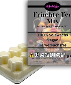 Duftwachs Wax Melts WonderWax FrüchteTee Mix für Raumlampen 6 Sterne Duftmelt Wachs mit Duftöl Indoor Melts