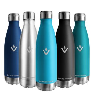 Vikaster Auslaufsicher thermos 0.5L BPA-Frei Wiederverwertbare Fahrrad Trinkflasche, Ideal für Gym, Fitness, Reisen und