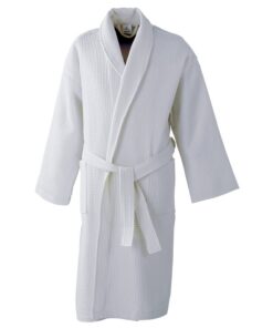 Glamptex Supreme Waffle Bathrobe für Damen und Herren - Weiß - Leggigkeit - Hotelqualitätsechte Baumwolle - Luxuriöse E