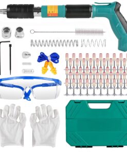 Manuelle Nagelpistole mit 200.round Nägeln für Haushalt und Zementwand Nagelpistole mit 5 Gänge Einstellbar (B) Manuel