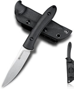 Kleines feststehendes Messer DC53 Stahlklinge und G10 Griff für Outdoor Wandern (Der kieselstein wirkt) Kleines festst