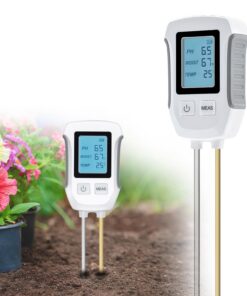 Wigearss 3 in 1 Bodenmessgerät für Gartenarbeit, Landwirtschaft und Outdoor Pflanzen - Digitales PH, Feuchtigkeit und Fe