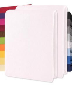 CelinaTex Jersey Spannbettlaken 140x200-160x200cm Lucina Schnee weiß, 100% Baumwolle gekämmt, Oeko-Tex OEKO-TEX STANDARD