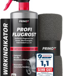 Prinox Profi Flugrostentferner Spray 550ml - Entfernt hartnäckigen Flugrost & Industriestaub - Hochleistender Lackreinig