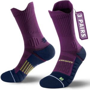 Rahhint Coolmax 3 Pack Kompressions Laufsocken Herren Damen Anti-Blasen-socken | Rahhint Coolmax Kompressionszone Belüf