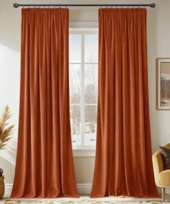 MIULEE*Dämmerungssamt-Vorhänge mit Kräuselband 2er Set 140X225 cm, perfekt für Wohn- und Schlafzimmer, gedunkeltem Raum