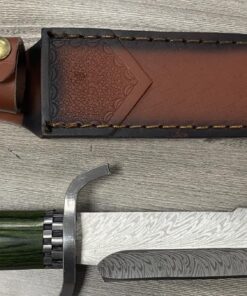 Purple Dragon Survival Messer Outdoor - Feststehende D2-Stahl-Klinge und Pakkaholz-Grip ideal für Waldüberleben