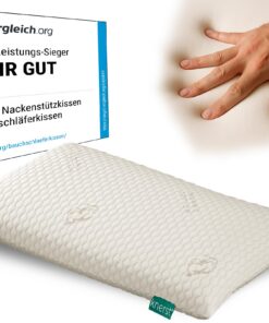 KNERST® Bauchschläferkissen - Memory Foam für Bauchschläfer - Ergonomisch 6cm Höhe