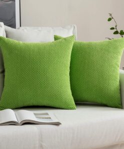 MIULEE 2er Set Kissenbezüge Weich Zierkissen für Wohnzimmer Schlafzimmer 40x40cm Apfelgrün
