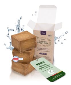 Original Aleppo Seife Basic Set 3 × 200g – 3% Lorbeeröl – Vegan Naturseife für Gesicht, Körper & Haar