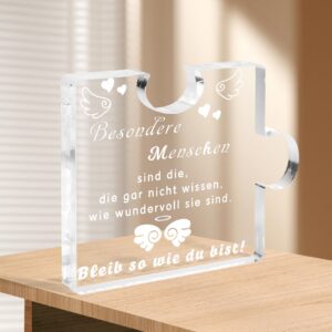 Dankeschön-Schutzengel-Acryl-Puzzle-Deko-für-Freundin | Dankeschön-Abschieds-Schutzengel-Acryl-Puzzle-für-Freund | Dank