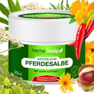 Wärmesalbe PferdeSalbe Extra Stark Fresnoice Besonders Starke Wirkung mit Bio Hanf & 17 Bio-Extrakten-Linderung bei Knie