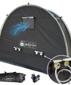 Anti-Diebstahl Fahrradschuppen Wetterfest für Radlieferanten | Fahrradgarage Wasserdicht mit Schlossösen für Outdoor-Nu