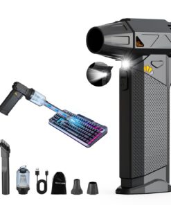 SEANCHEER 2-in-1 Elektrische Staubgebläse & Mini Staubsauger - Compressed Air Duster, 180000 U/min Drehzahler, 8000mAh A