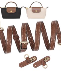 LOUKAYCCI Verstellbarer Crossbody-Gurt aus Rindsleder für Longchamp Le Pliage Mini-Tasche | LOUKAYCCI Ersatz-Schultergu