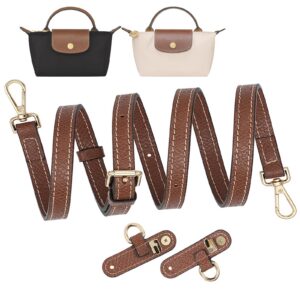 LOUKAYCCI Verstellbarer Crossbody-Gurt aus Rindsleder für Longchamp Le Pliage Mini-Tasche | LOUKAYCCI Ersatz-Schultergu