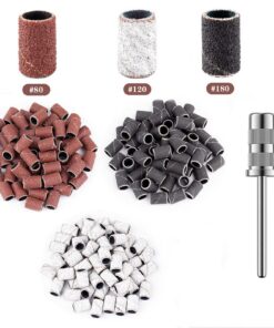 Luckaide Schleifhülsen Nagelfräser, 80/120/180GRIT Nagelbohrer Schleifkappen, Maniküre & Pediküre Aufsatz Luckaide 75PCS