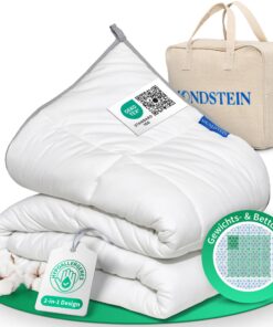 MONDSTEIN Gewichtsdecke für Erwachsene - 2-in-1 Schlafdecke | Waschbare Therapiedecke für Tiefenentspannung & zum Schlaf