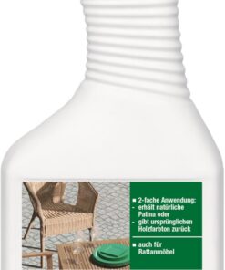 Wepos Teak- und Hartholz Reiniger | Entfernt hartnäckige Verschmutzungen | auch für Rattan Möbel | 750 ml | Natürliche
