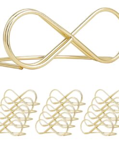 15 Stück Gold Metall Hochzeit Tischkartenhalter, Fotohalter für Menükarten und Fotos bei Hochzeit und Party | Hochzeit