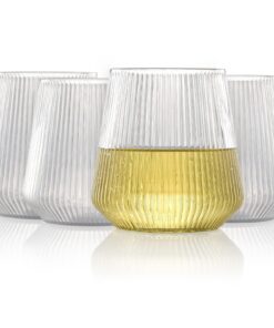 Hotder Tritan-Kunststoff Wassergläser 4er Set, spülmaschinenfest, BPA-frei, perfekt für zu Hause und Party, 355 mlVertik