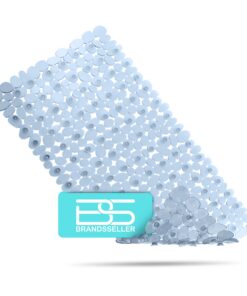 Brandsseller Steinoptik Blau-Transparent 70x35 cm Badewannenmatte Duschmatte