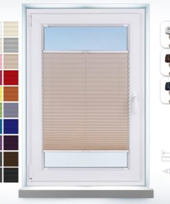 Shadoo Home® Premium Plissee Mit Bohren NACH MAß für Balkontür & Fenster | 23 Farben | Breite 30-129cm | getHeight 50-23